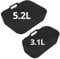 Stone TH Silicone Air Fryer Liners for 5.2L & 3.1L Air Fryer, 2PCs Reusable Non-Stick Air Fryer Accessories for Tefal Easy Fry Tower T17099 Grill Lakeland Salter Dual Drawer Air Fryer, Black