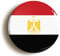 Egypt National Flag Fridge Magnet (Circular 2inch / 50mm Diameter)