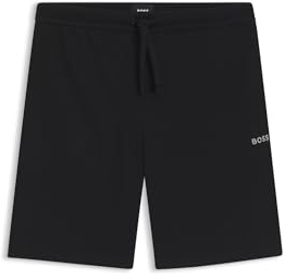 BOSS Herren Waffle Shorts Pyjama-Shorts aus Baumwoll-Mix mit Logo-Stickerei