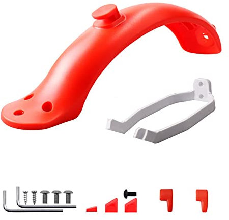 ziyany Guardabarros for Patinete eléctrico Compatible con Xiaomi Mijia M365/Pro, con luz Trasera, Soporte y Cable(Orange)