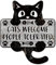 GLOBLELAND Plaque en Métal avec Motif Cats Welcome People Tolerated Chat Noir Décoration Murale Vintage Amusante pour Salon Chambre Café Cuisine Restaurant animal de compagnie