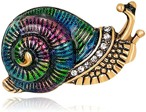 Lady Multicolor Fashion Cartoon Schnecke Glänzende Emaille Brosche Schmuck für Kleidung Taschen Rucksäcke Jacken Hut DIYNützlich und attraktiv.