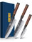 HOSHNAHO 3-Teiliges Messerset, Ultra Scharfes Messer set mit Kochmesser, Santokumesser, Schälmesser, Hochkohlenstoffstahl Stahl Kern Küchenmesserset mit Ergonomischem Griff