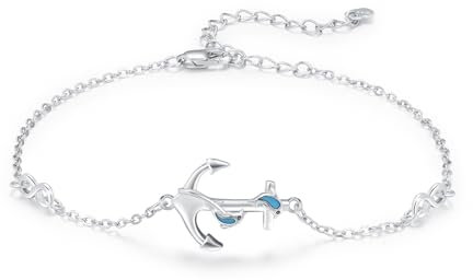 MEDWISE Anker Armband 925 Sterling Silber Anker Delfin Verstellbare Armreif Schmuck für Mutter Mama Ehefrau Frauen Mädchen mit Geschenkbox