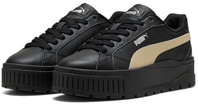 Puma Damen Karmen II L Sneaker, Schwarz-Canvas Silber, 37.5 EU, Puma Schwarzes Segeltuch Puma Silber, 37.5 EU