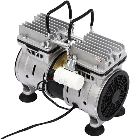 VonVVer Airbrush Kompressor 8 Bar 120L/min - Vakuumpumpe 52dB Airbrushkompressor 2 Zylinder ölfrei Druckluft Kompressor 1400UPM 2bar Mobiler Luftkompressor XHX400A2