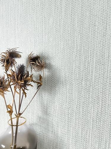 Newroom Tapete Grau Vliestapete Einfarbig - Glanztapete Uni Silber Struktur Modern Textil-Optik Unitapete inkl. Tapezier-Ratgeber