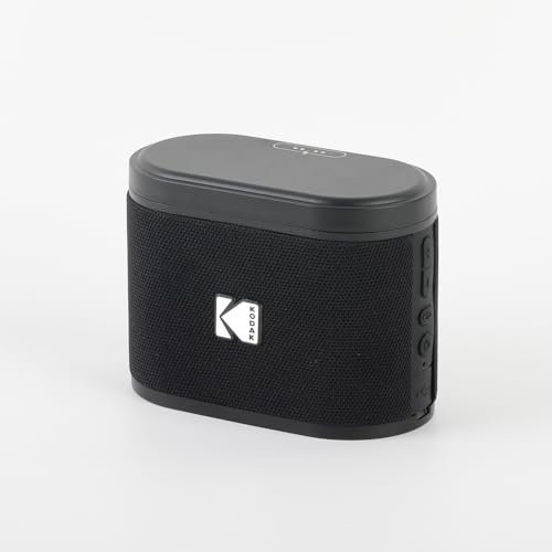 Kodak SOUNDBRIX Portable Wireless Speaker - Connects up to 100 Speakers - Magnetic Dock and Powerful 5W Sound - 3H Battery Life - Black