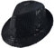 MUNSKT Sombrero de disfraz para niños y niñas, sombrero de baile de jazz occidental, gorra de fiesta de lentejuelas para niños, sombrero de lentejuelas, sombrero brillante (negro)