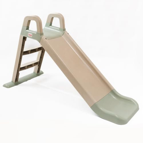 COIL Tobogán de jardín para niños, tobogán para exteriores, para interiores, tobogán de jardín, tobogán para niños, tobogán independiente, tobogán infantil a partir de 2 años (oliva)