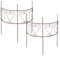 Nordstern® Staudenhalter Pflanzenstütze Rost 2er Pack - Groß 45 x 50 cm