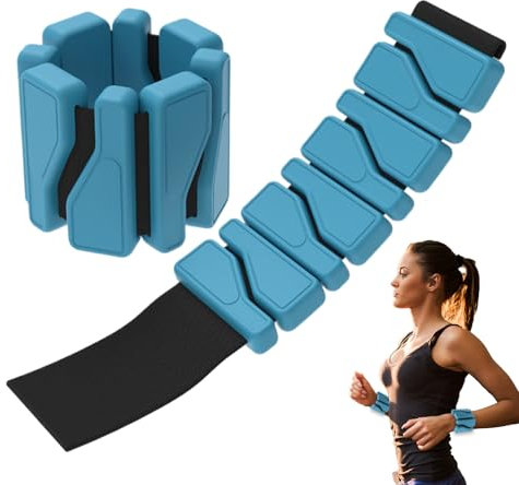 Peso del tobillo | 2x peso de mano para las mujeres | Pulsera de silicona ajustable Pilates Soporte para caminar, ballet y fitness