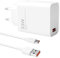 Cargador Xiaomi 33W Rápido con Cable USB Tipo C de 1M, Cargador de Pared para Xiaomi Redmi 14, 13, 12, 12t, 11, Note K60, K50, Poco X6, F5, X5, Mi 9/10, Mi Mix 3, Carga Rápida USB-C