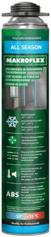 Bauschaum Pistolenschaum All Season PU Schaum - Effektiver Dämmung- und Fugenfüller-Schaumstoff für präzise Anwendungen - Schaum zum Isolieren (1 x 750ml)