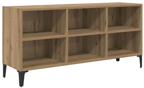 vidaXL TV-Schränk Braun 69,5 x 30 x 50 cm Holzwerkstoff, Stylischer rustikaler TV-Ständer, robuster Medienkonsolenschrank, funktionaler Wohnzimmerschrank