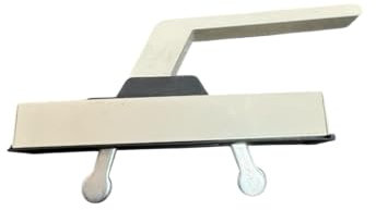 inferramenta Maniglia Cremonese Bianca Stile Classico | Apertura Verso L'alto | Modello Vecchio Tipo per Finestre in Legno | 14x2 cm | TV01