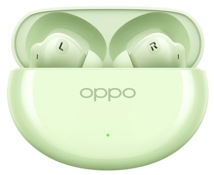 OPPO Enco Air4 Auriculares Inalámbricos con Cancelación Activa de Ruido de 32 dB, 43 Horas de Autonomía, Graves Profundos, Bluetooth 5.4, IP55 y Conexión Dual, Verde