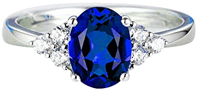 Generisch Retro-Schmucksache-Frauen-Ring-Simulations-Öffnungs-Ring-Ringe Ringe Anime (Blue, One Size)