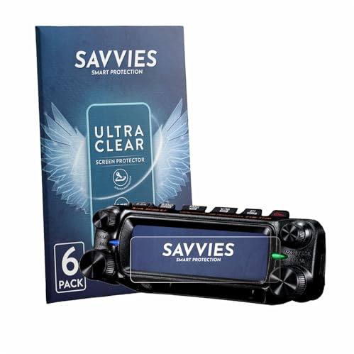 Savvies 6 Stück Schutzfolie für Yaesu FTM-310 Displayschutz-Folie Ultra-Transparent