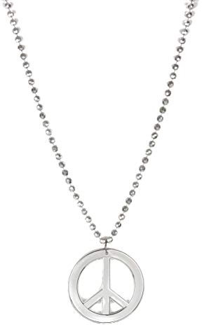 DEGUISE TOI Silberne Peace-Halskette - Grau, Silber