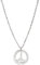 DEGUISE TOI Silberne Peace-Halskette - Grau, Silber