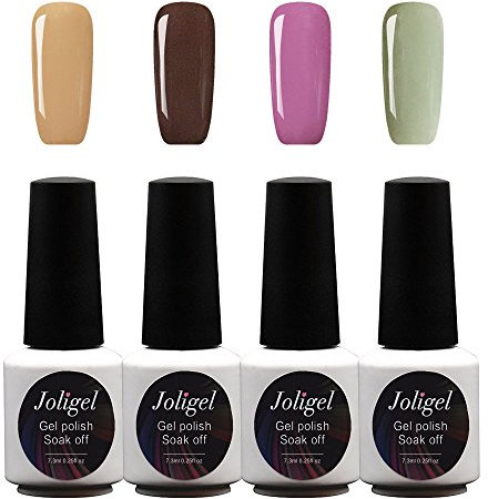 Joligel Lote de 4 piezas en .3Ml / Pc soakoff ultravioleta del clavo del esmalte de uñas del gel semi Permanente