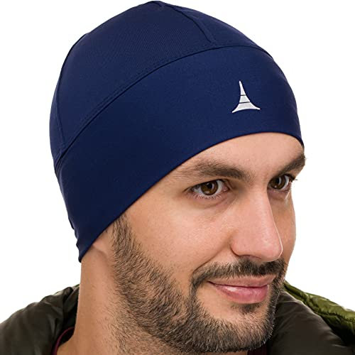 French Fitness Revolution - Bonnet de Course, Doublure de Casque Anti-Transpiration et Respirant - Évacuation de l’Humidité Optimale - Idéal à Porter sous Un Casque - Marine