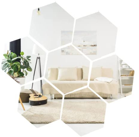 Zerone 12 pezzi adesivi specchio fai da te, riposizionabili autoadesivi adesivi geometrici in acrilico per decorazioni murali tatuaggi murali decorazioni per il bagno