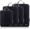 Eono Komprimierbaren Packwürfeln zur Organisation Ihres Reisegepäcks, Compression Packing Cube, Packtaschen Set & Gepäck Organizer für Rucksack & Koffer - Schwarz, 4-teilig
