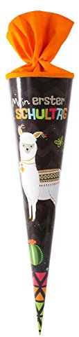 goldbuch 97581 Schultüte 70 cm Happylife Lama für Jungen und Mädchen, Zuckertüte mit Motiv, Lackkarton Geschenktüte mit Filzverschluss, zur Einschulung und Schulanfang, ca. 70 x 19 cm