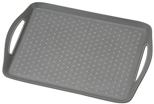 Kesper |Plateau de Service, matériau : Plastique, Dimensions : 45,5 x 32 x 4,5 cm, Couleur : Gris | 77207