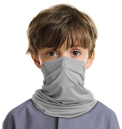 LUNGEAR Bandana for Kids Neck Gaiter Washable Multifunction Headwear Elastic Face Scarf Cooling Headband Snood with Dust Sun Protection for Outdoor Sports