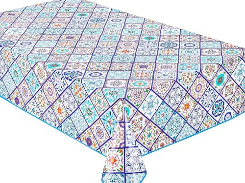 Home Direct Rectangular Oilcloth PVC Wipe Clean Tablecloth Table Cover 140cm x 240cm 55x94