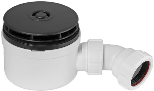 McAlpine Duschablauf, matt-schwarz, 90 mm