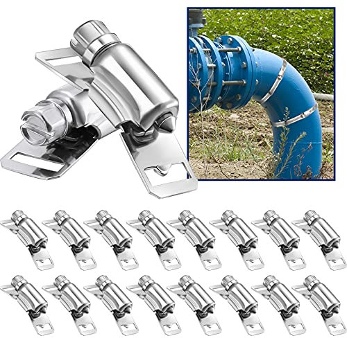 18 Stücke Klemmen Schlauch Befestigung Edelstahl Schnecken Klemmen Befestigung 304 Edelstahl Klemmen Schnecken Befestigung für Verstellbare DIY Rohrschlauch Klemmen System Luftkanalklemme