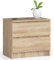 AKORD Kommode K60 mit 2 Schubladen | für das Wohnzimmer Schlafzimmer Schrank Büro Arbeitszimmer | Modernes Funktionales Design | B60 x H55 x T40 cm, Gewicht 20kg | Sonoma Eiche