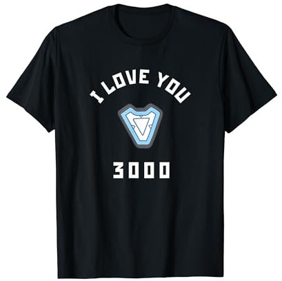Marvel Avengers Endgame Iron Man I Love You 3000 Arc Reactor T-Shirt
