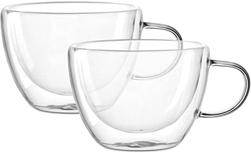 LEONARDO HOME Teetassen DUO 6er-Set 360 ml, 053064, Glas, 360 milliliters, Transparent