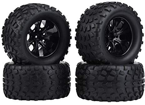 Wincal RC Offroad-Autoreifen, 1:10 RC-Radreifen, Gummireifen, für hsp redcat Exceed Truck Offroad-Auto, 4 Stück/Set(7 Holes)