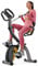 Hop-Sport 3-in-1 Heimtrainer Fahrrad klappbar HS-3010x Grix mit Widerstandsbändern für Ganzkörpertraining, Fitnessbike mit LCD-Display, Pulssensoren, Ergometer mit 5kg Schwungrad & 8 Widerstandsstufen