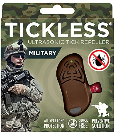 Tickless Military Ultraschall-Zeckenvertreiber, für alle Altersgruppen, Braun