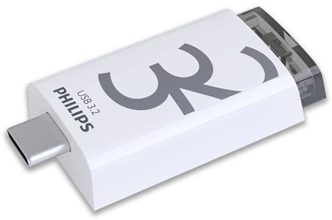 Philips Click Edition USB-C Stick USB 3.2 Gen 1 USB Flash Drive 64 GB para PC, portátil, Smartphone, Tableta con Puerto USB-C, Velocidad de Lectura de hasta 120 MB/s, 16 GB