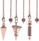 PLIGREAT 3 Stück Bronze Metall Pendel Dowsing Pendel Halskette Spirituelle Punkt Pendel für Divination Wicca Balancing Schicksal Quiz Pendel Divination Tool Abnehmbar