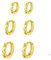 Ohrringe Gold Creolen Set - 3 Paar Klein für Männer Herren - Hypoallergene Helix Piercings für Frauen Mädchen - 8mm 10mm 12mm