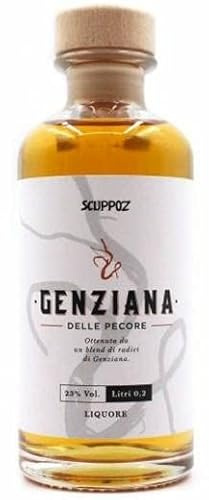 Genziana delle Pecore in infusione di vino liquore artigianale Scuppoz Abruzzo 50 cl 23% vol in busta regalo