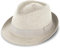 fiebig Jackson Trilby Papierhut mit farbigem Ripsband | Sonnenhut aus 100% Papier | Natur Sommerhut (55-S, Natur)