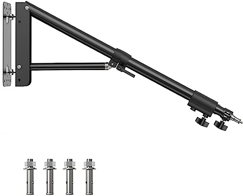 Ringlichthalterung – Wandhalterung, dreieckiger Galgenarm, 130 cm, Wandständer, Tirpod-Unterstützung, 180 ° Flexible Drehung für Studio-Video-Licht, Monolight, Fotografie, Softbox, Reflektor (1,2 m)