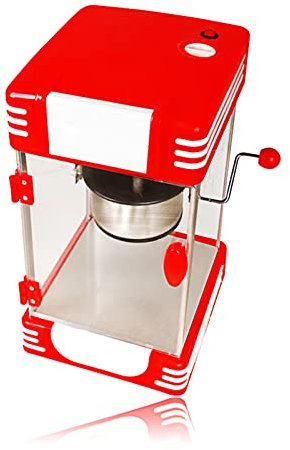 Retro Popcorn Popcorn Maker, para palomitas de maíz dulces y saladas, Vintage Cinema Popcorn Maker con olla de acero inoxidable, listo en 3 minutos