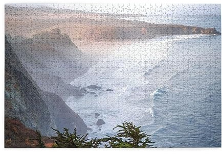 Mountain And Sea Print Jigsaw Puzzle 1000 Pieces Wooden Puzzle Gifts For Adult Family Wedding Graduation Gift Vertical Version