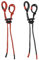 ECSING 2pcs Tiro con arco dedo Sling ajustable Cuerda de arco tiro con arco clásico para arco clásico accesorios de repuesto, rojo y negro